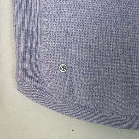 Lululemon Sit In Lotus Sweater Merino Wool Womens Small Heathered Lilac Tunic - Picture 6 of 13